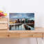 Manhattan Waterfront Colorful Dramatic Serene City Landscape Wall Art Print 1 Piece Wrapped Canvas Wall Art-1783326453