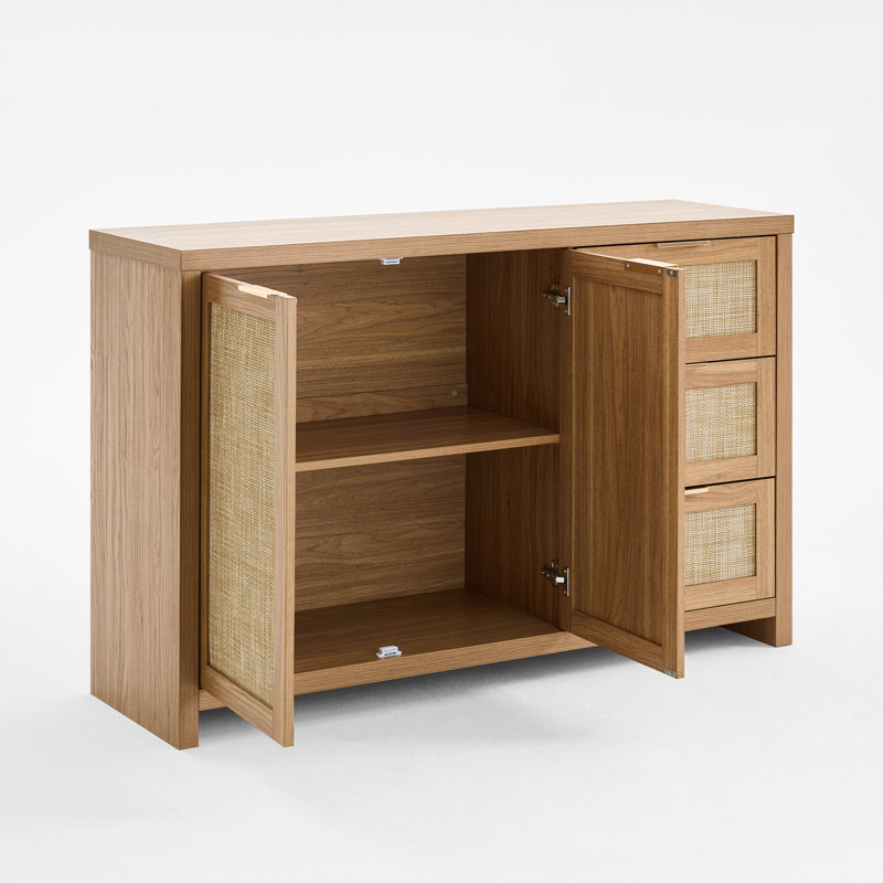 Dearbhaile 130 Cm Wide Credenza, Natural Oak