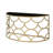 Eckel Contemporary Console Table with Half-Moon Style in Gold and Black