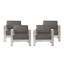 Chaise contemporaine en aluminium avec coussins Caggiano-100484358