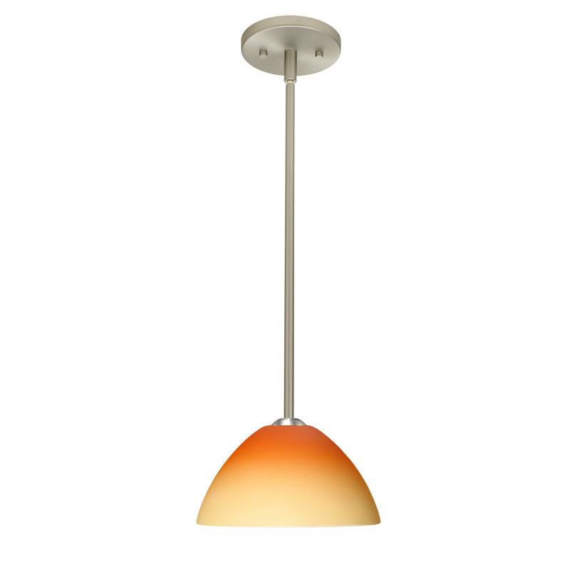 Luminaire suspendu pour dôme simple 1 lumières Tessa, Marbre, Nickel satiné, Incandescent