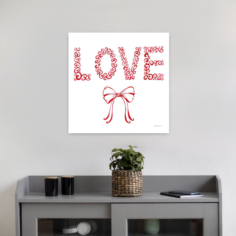 Art contemporain de la Saint-Valentin, H 18 po x l 18 po