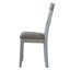 Back Side Chairs (2), Grey Fabric Seat, Dining Legs, Chair Of 2, Upholstered,