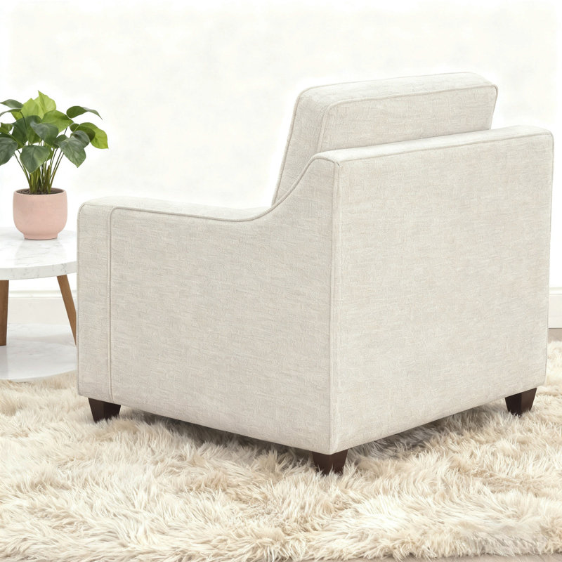 Chaise avec accoudoirs inclinés et rembourrés Modern