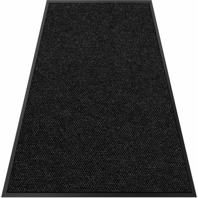 Front Door Mat - Gray - Indoor/Outdoor, Heavy Duty Dirt Trapper, Non-Slip Rubber Backing, Commercial Welcome Mat For High Traffic Entryway