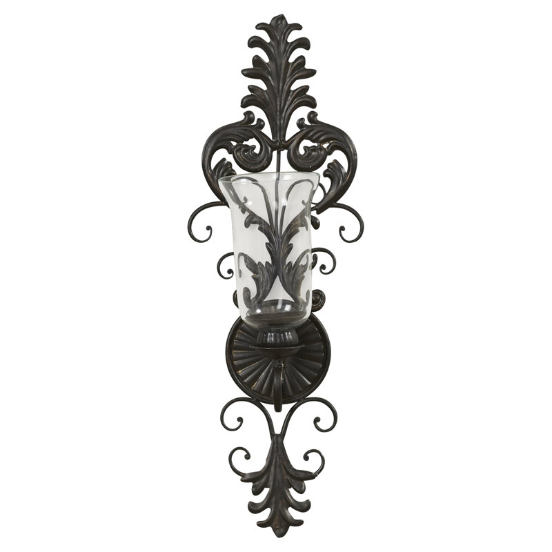 8.5'' H Metal Wall Wall Sconce, Black