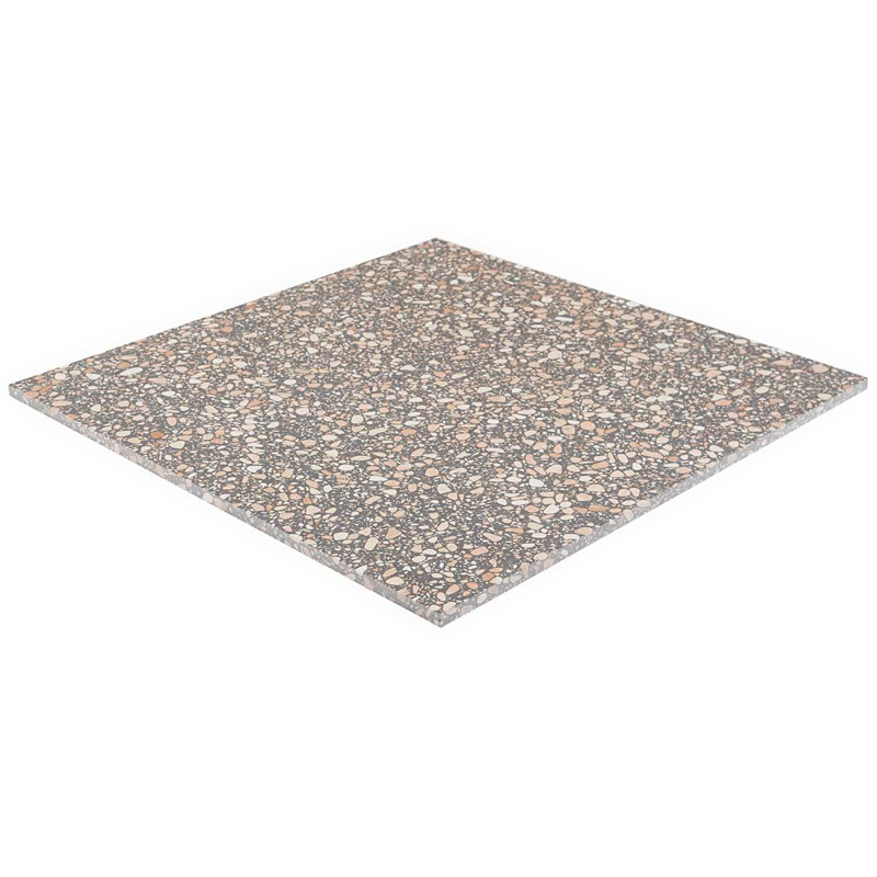 Terrazzo Italy Sacra 24x24 Honed Marble Tile, Dolce Rina Gray