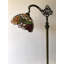 Lampe sur pied Tonsey Tiffany en vitrail avec fleurs roses et ampoule DEL incluse avec col de cygne réglable H 63 po