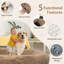 Grand lit pour chien de 71 po avec oreiller moelleux, couverture, kaki-916344855-916344841