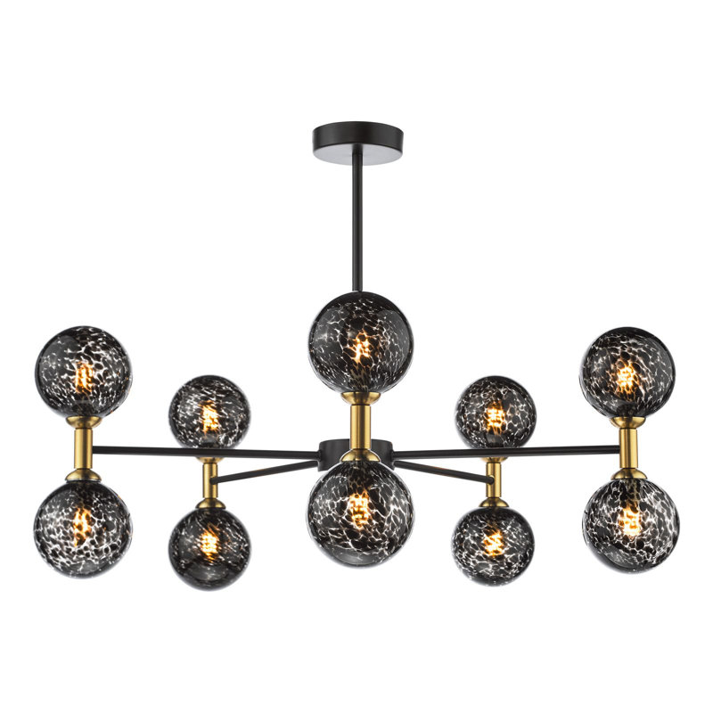 Flush Mount, 10 Lights, 31 cm H x 60 cm W x 60 cm D