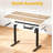 eDesk, Electric Desk 120cm  47.3"  Home Electric Height Adjustable Standing Desk, T-Shape Light Rustic Brown, Ergonomic Dual Monitor Workstation with 3 Height Memory Presets, Headphone Hook, Easy Assembly for Home Office, Bedroom & Study-828344436-828344440
