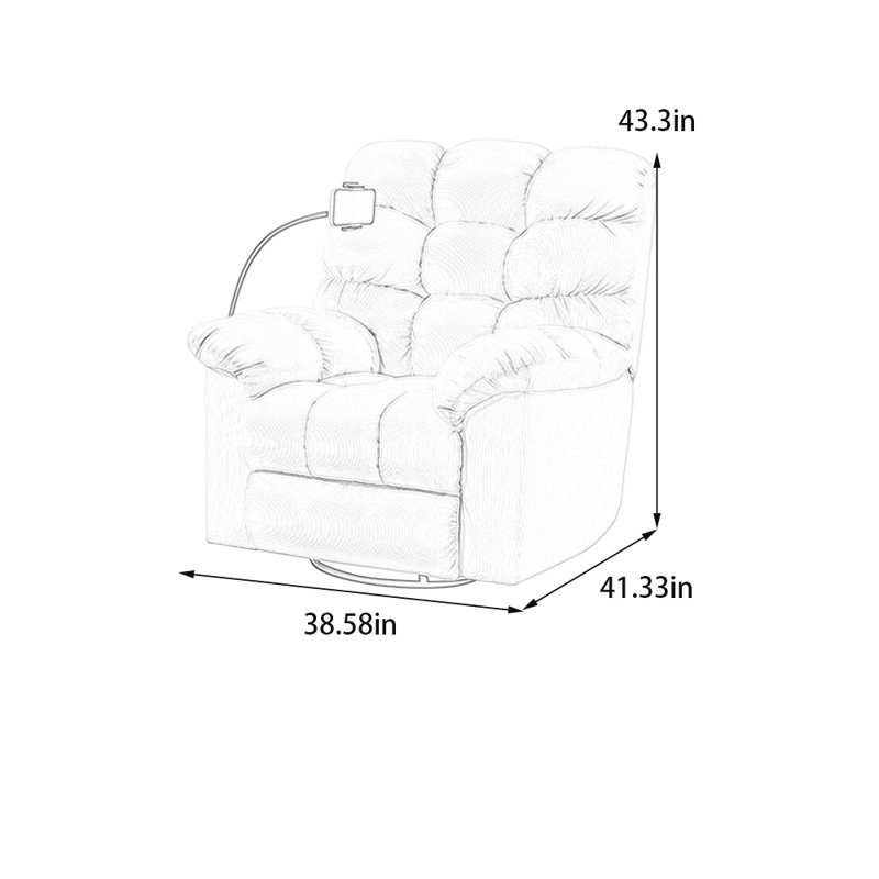 Broughton, Beige Corduroy, Rocker/Swivel