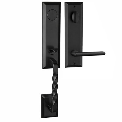 Bravura 915-939 Dummy Jacksonville Handleset with Charlotte Lever in Matte Black - R