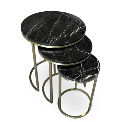 Alexy Marble Nesting End Table
