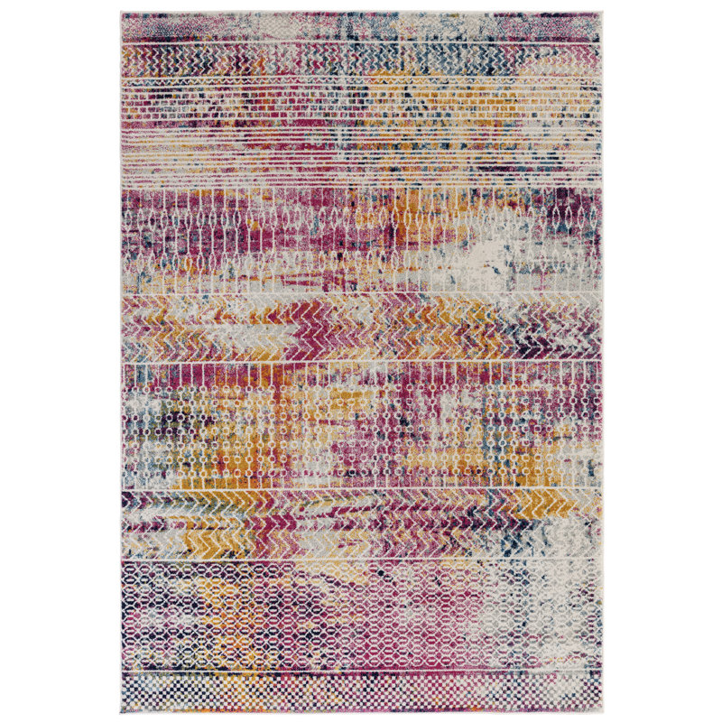 Ralph Vintage Look Pink Multi Area Rug, Rectangle 80 x 150 cm