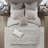Ensemble d'édredon 100% coton 3 pièces Taupe-1046568758