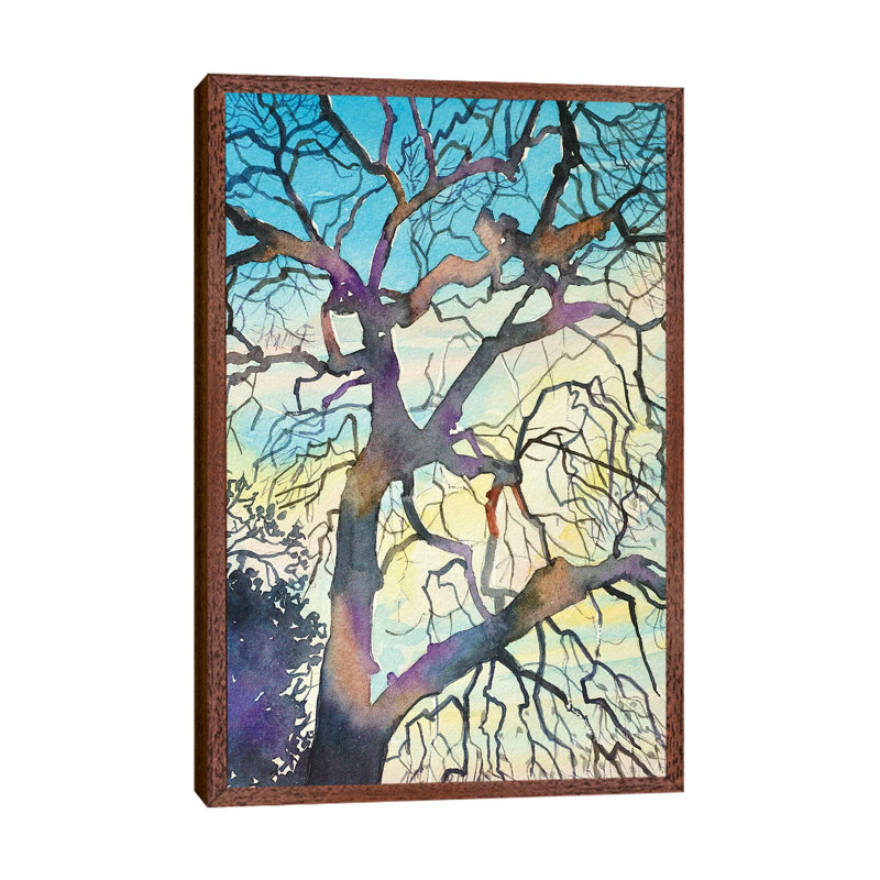 Oak At Red Rock by Luisa Millicent - Floater Frame Gallery-Wrapped Canvas Giclée on Canvas, Classic Wood Floater Framed