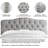 Tufted Upholstered Headboard, Solid Wood Head Board with Wood Legs, Adjustable Height Bed headboard from 37” to 51” Fabric Headboard in Modern Button Design, Beige-1501551550-1492220677