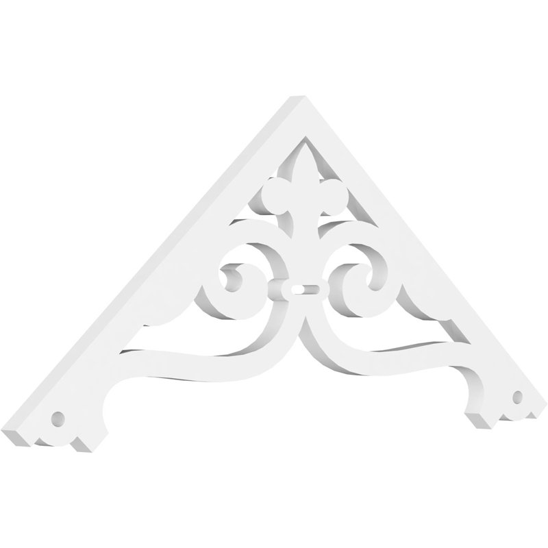 Pignon en PVC de qualité architecturale Finley, H 15 po x l 36 po x P 1 po, 10 / 12