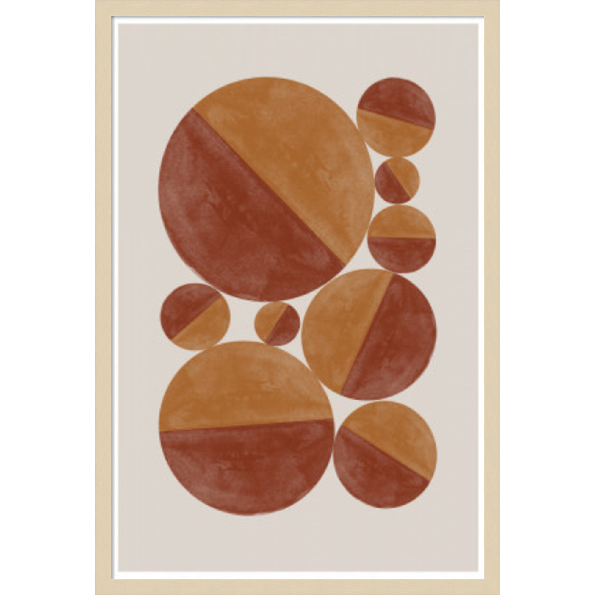 Burnt Bols by The MIUUS STUDIO Wood Framed Wall Art Print, Brown, 33" H x 23" W