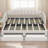 Adjustable Linen Upholstered Daybed With Twin XL Expansion, Storage Drawers & LED Features-1965659298