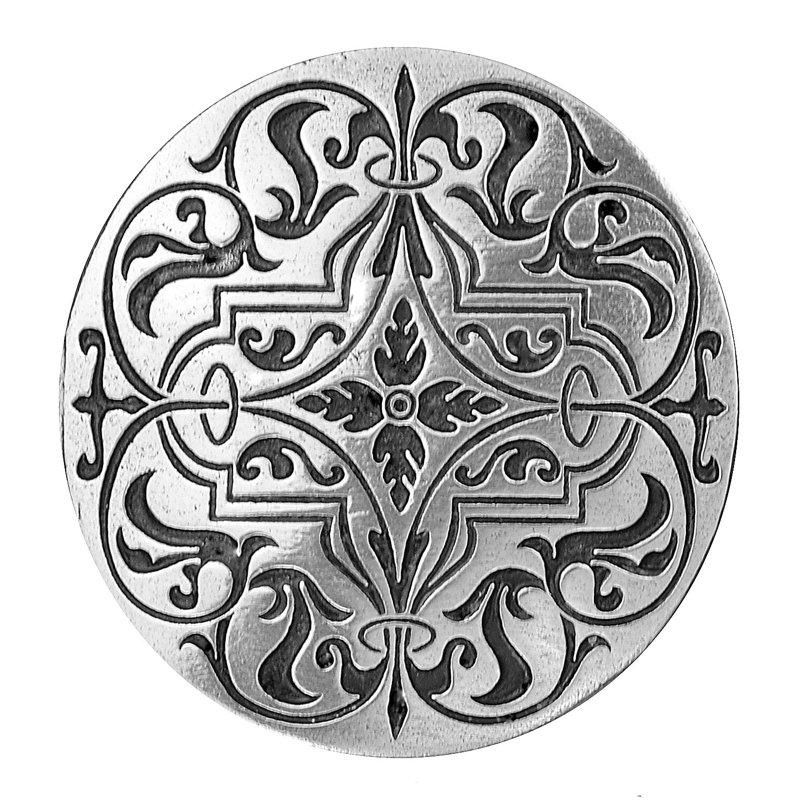 Olde World Mushroom Knob, Brilliant Pewter
