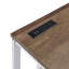 Bureau d'écriture, noyer et blanc avec port USB-1325298653