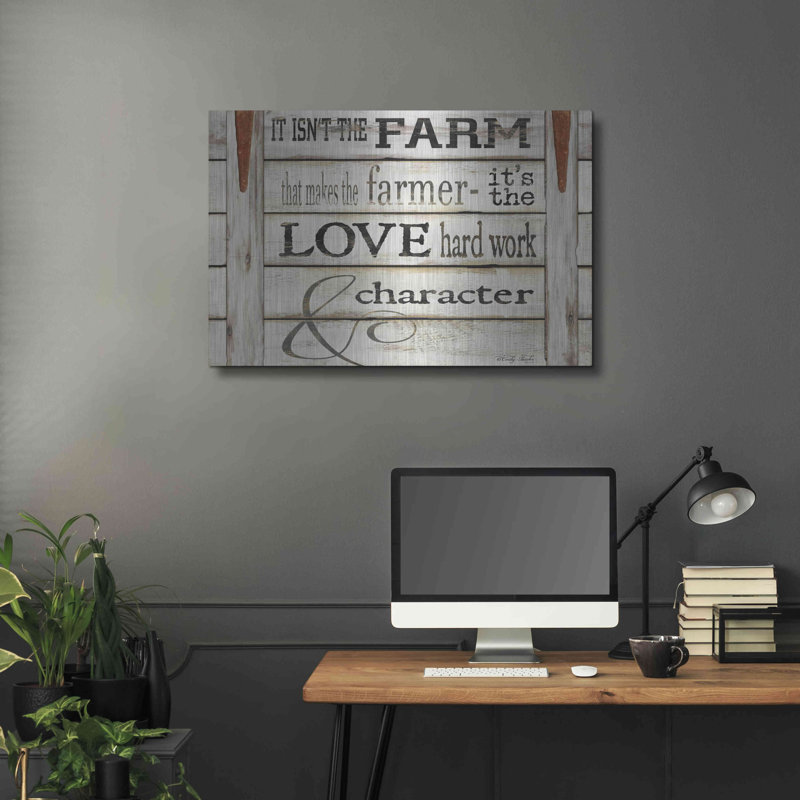 «It Is not the Farm» par Cindy Jacobs, art mural en métal, H 24 po x l 36 po