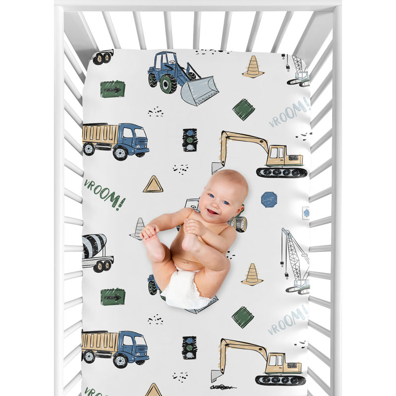 Drap-housse pour lit de bébé Construction Construction