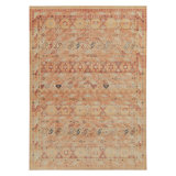 Distressed Homage Wool Floral Area Rug