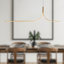 Thread 5-ft Gold dimmable LED Linear Pendant