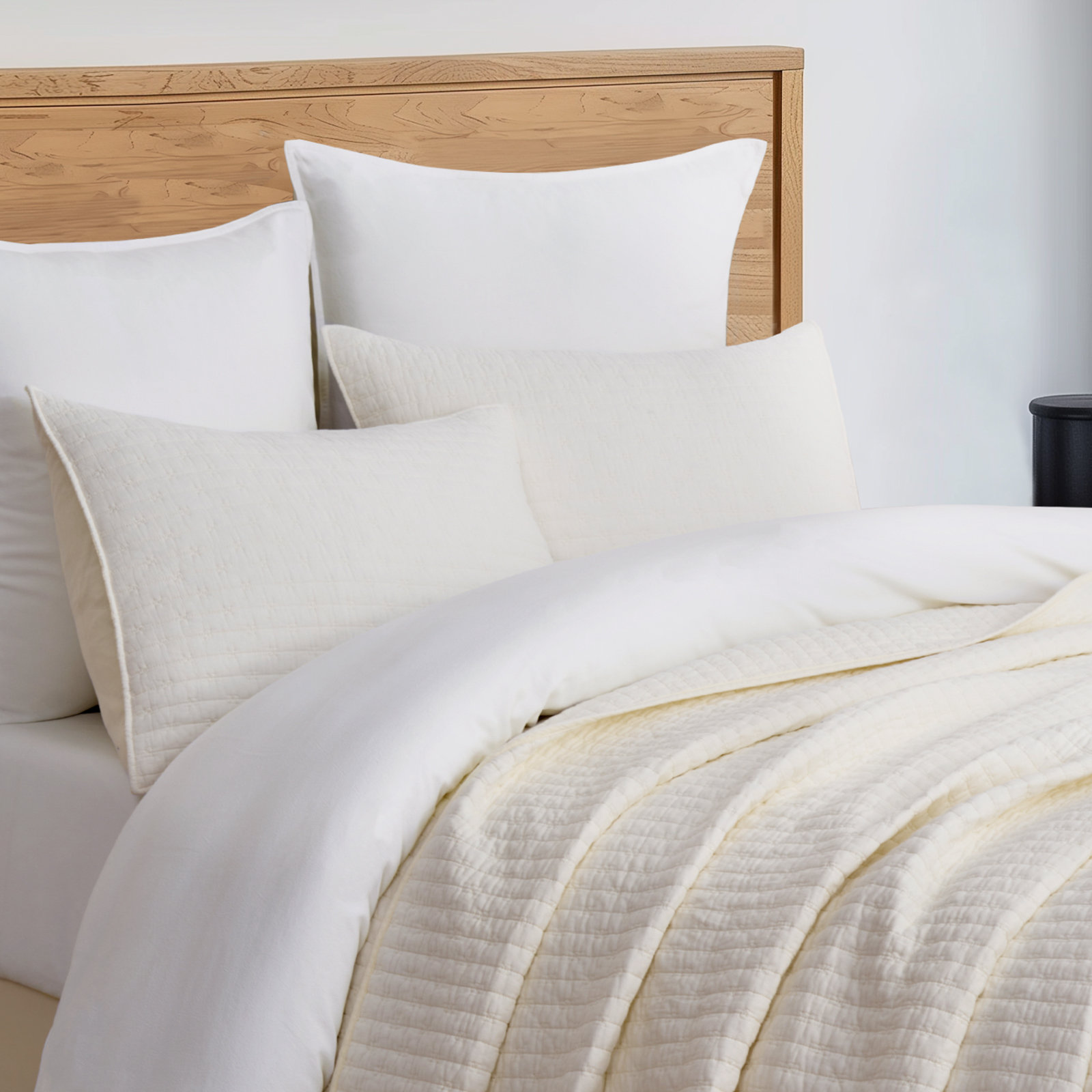 Cotton Quilt Set, Queen + 2 Shams, Midnight Blue