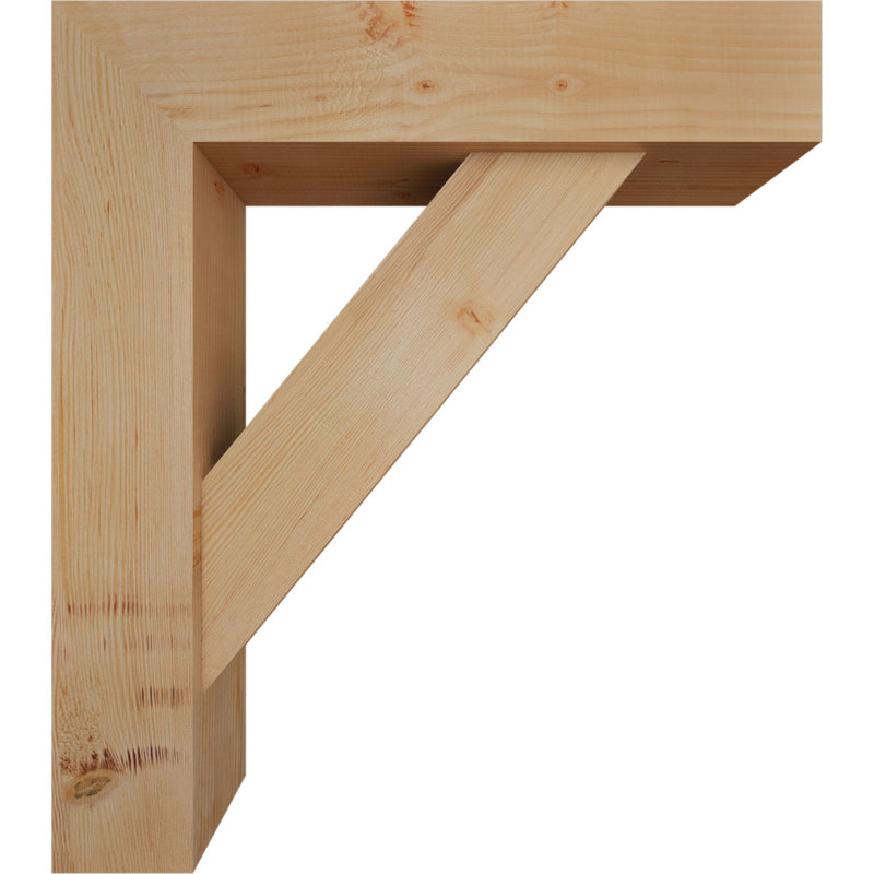 Support de bloc traditionnel avec entretoise décalée, 24 x 30, Sapin Douglas de l 7 1/2 (lisse)