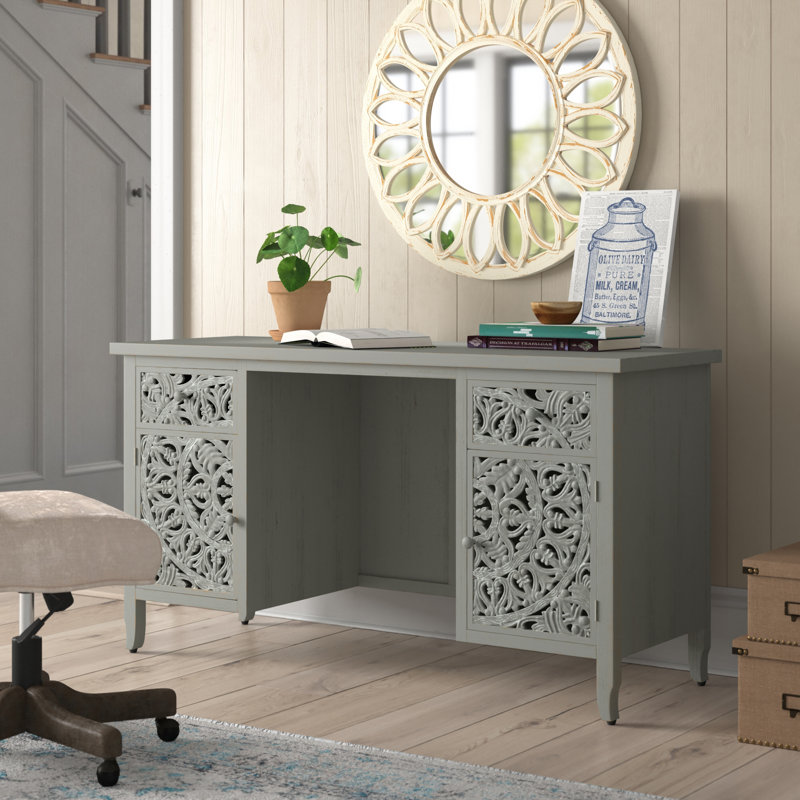 Bureau traditionnel en bois, Gris