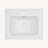 Rectangular Single Bathroom Vanity Top Sink with 4" Centerset Faucet Holes & Overflow, White Ceramic (Sink Only)-102314082