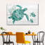Famille de tortues en bois sur toile-139740492