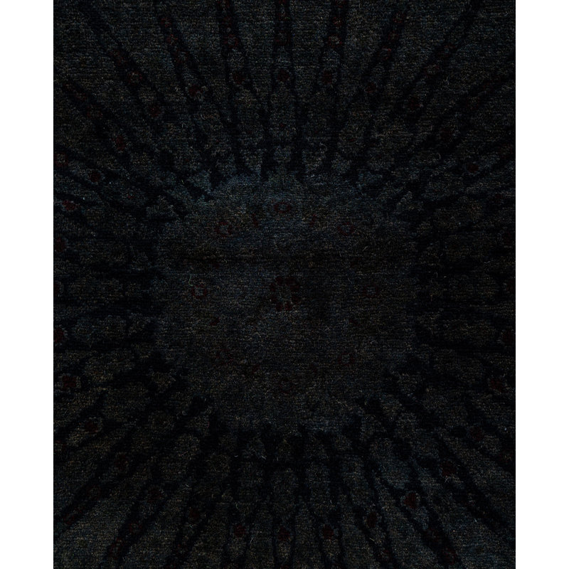 Overdyed One-of-a-Kind Rectangle 4'5" X 7'2" Hand Knotted Area Rug