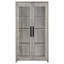Armoire haute Myerson Grey Driftwood à 2 portes en bois d'ingénierie