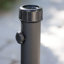 Base de parasol robuste en béton et en fer de 66 lb - hexagonale, adaptateur inclus, noir ombré profond, P 18,73 po x l 14,21 po H avec adaptateur