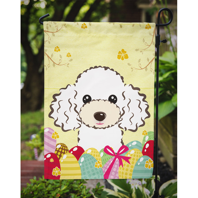 Drapeau de jardin Eron, Caniche (blanc)
