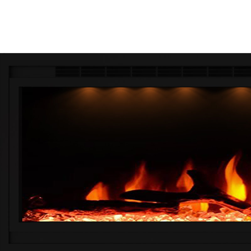 74" 1500W Heater Smart Recessed Wall Mounted Electric Fireplace With LED Top Light, 5120 BTU, App/Remote/Screen Panel Control