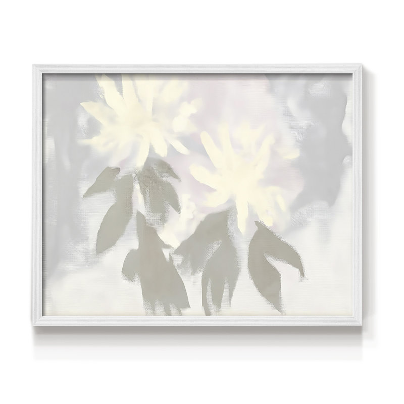 Série florale II - Reproduction encadrée - Restickable, H 8 po x l 10 po, Blanc