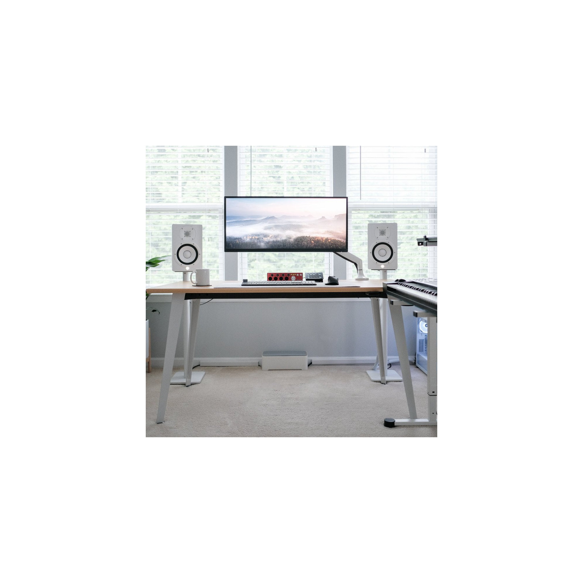 Office Desk, White, 30" H x 60" W x 30" D, Woodgrain