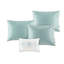 Housse de lit de jour réversible 6 pièces en bleu, simple, motif à médaillon, avec housse, 3 taies décoratives et coussin décoratif 6, ajustement pour matelas simple, chute de 15 pouces
