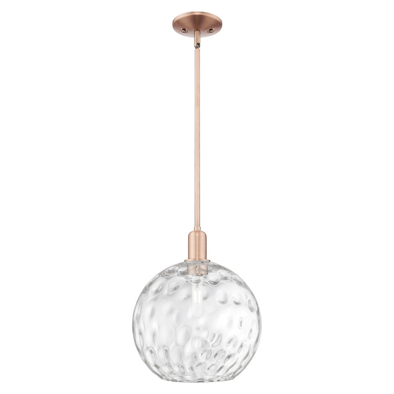 Mini-luminaire suspendu 1 lumière Arcadia - Sevier, Cuivre antique, H 10,5 po x l 12 po x P 12 po