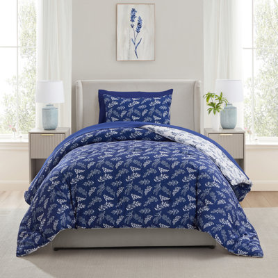 Nestl Botanical Bed in a Bag 5 piece Comforter Set with Sheets & Pillow Shams