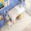 Lit mezzanine moyen avec escalier de rangement, simple, blanc-1152107628
