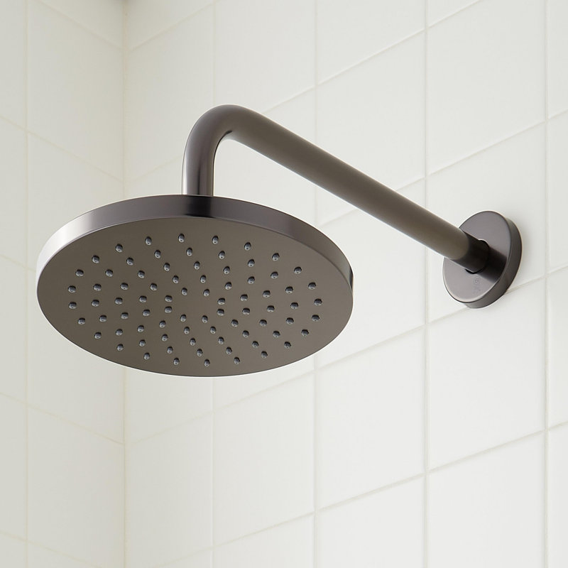 Greyfield Pressure Balanced Shower System with Dual Shower Heads, Valve Trim and Diverter, Gunmetal