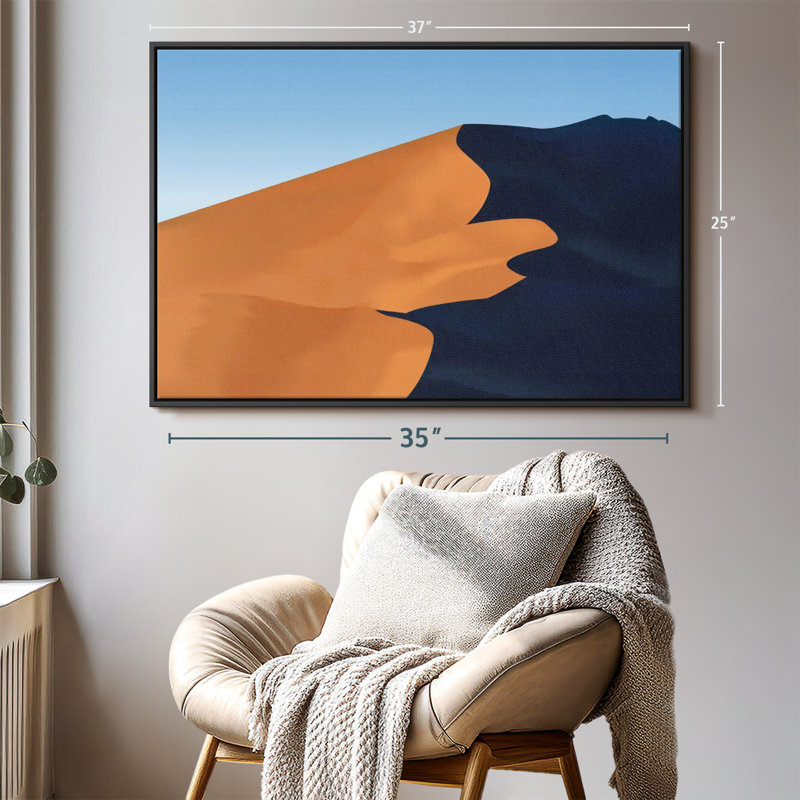 Shadowed Sand Dune Canvas Print, 25" H x 37" W