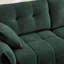 Canapé moderne à 2 places en tissu chenille avec repose-pieds - Design minimaliste avec tissu texturé - Idéal pour le salon, un appartement ou un dortoir - Vert-1914790390-1914790377-1914790376